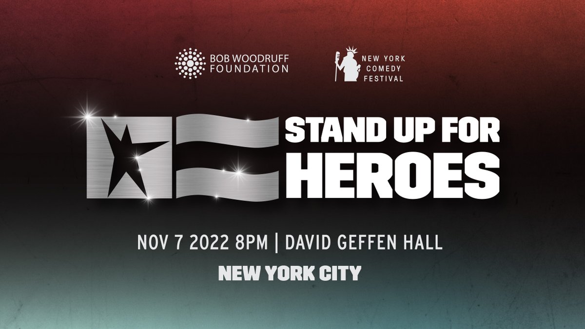 bwforg's tweet photo. Tickets are on sale NOW for this year's Stand Up For Heroes event, presented by the Bob Woodruff Foundation and @nycomedyfest! Get tickets at https://t.co/Uts9vX6DZv @springsteen @thelumineers @jonstewart @amberskyez @iliza @hasanminhaj @realjeffreyross @BobWoodruff @LeeMWoodruff https://t.co/Lcgg7oZ5u4