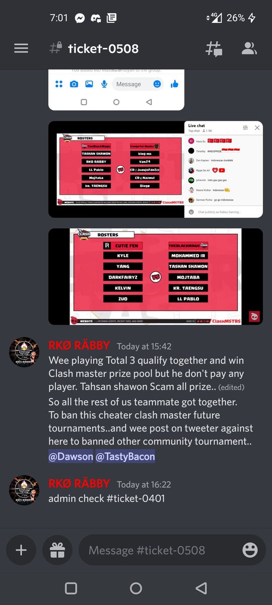 RKO_RABBY (@not_coc_) on Twitter photo I would like to introduce you all to a scammer? meet @THEBLACKMAGIC05👈he scamme our all players Clash master prize pool 1350$
Wee all teammate appile to banned this scammer to all community coc league. If not, that kind of scam will happen <a href="/ClashMSTRS/">ClashMSTRS</a> <a href="/CoCEsports/">Clash of Clans Esports</a> RETWEET🔴 I would like to introduce you all to a scammer? meet @THEBLACKMAGIC05👈he scamme our all players Clash master prize pool 1350$
Wee all teammate appile to banned this scammer to all community coc league. If not, that kind of scam will happen <a href="/ClashMSTRS/">ClashMSTRS</a> <a href="/CoCEsports/">Clash of Clans Esports</a> RETWEET🔴