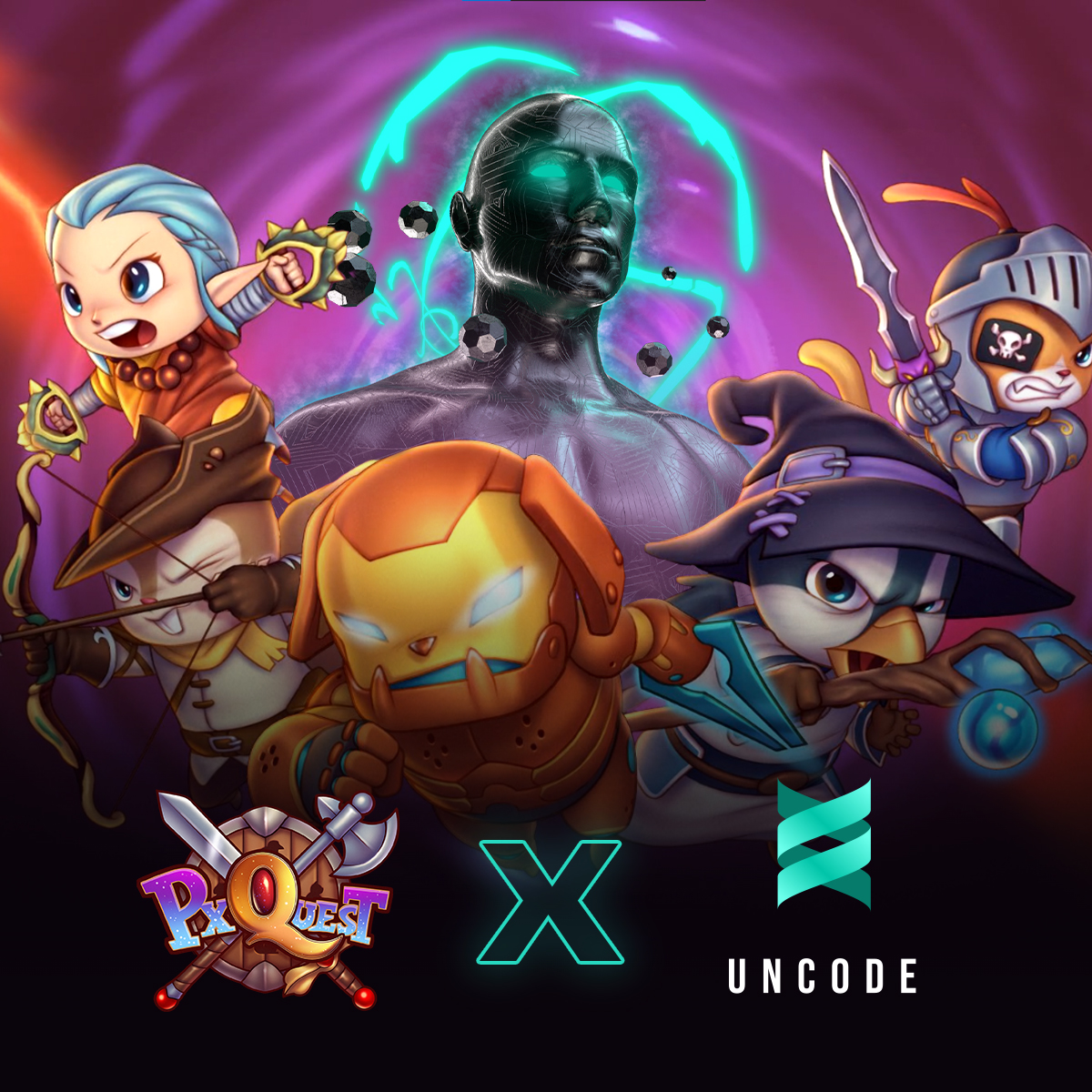 uncode_ai's tweet photo. UNCODE is entering new dimensions with our friends @pxquest and building a new solid collab.

You put a great vision, beautiful artwork, and much effort into this project. We are thrilled to have you on board and secured your community allowlist spots :)

https://t.co/4mbWv9Od2K https://t.co/6zzkgKYhGU