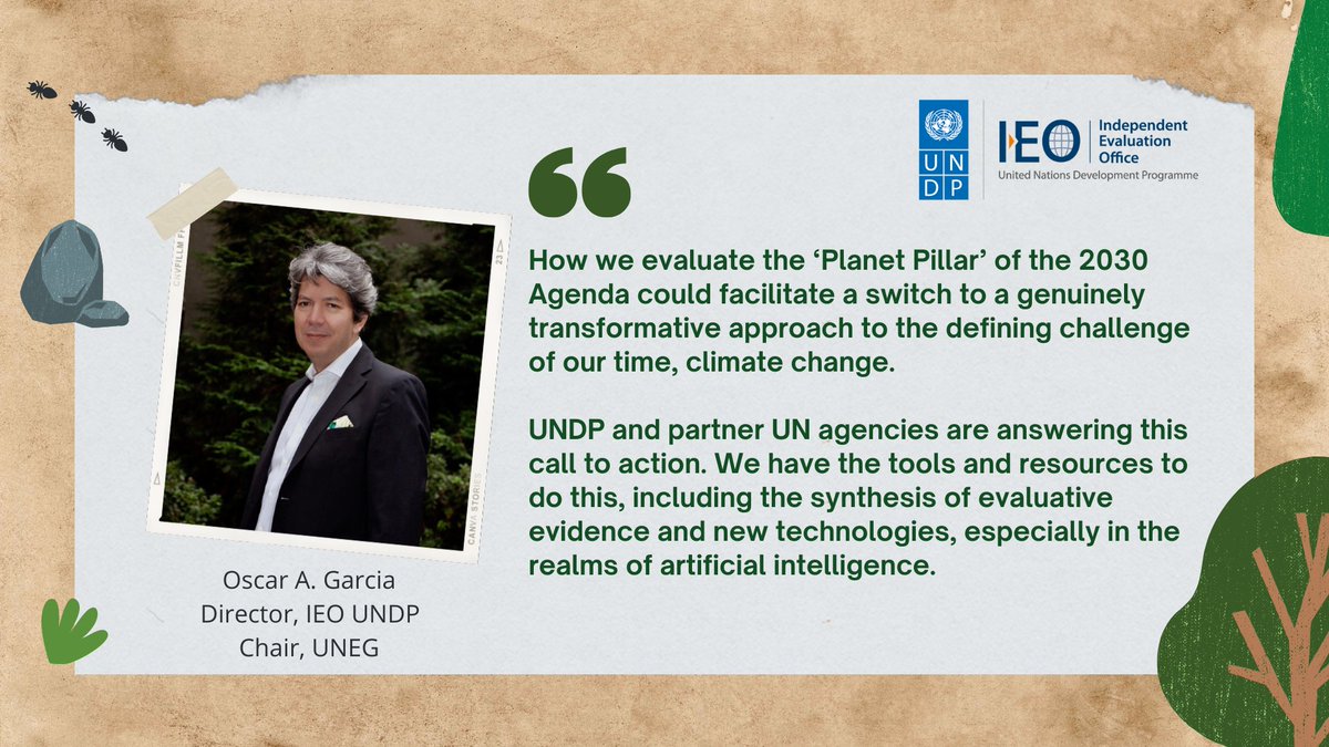 UNDP_Evaluation's tweet photo. Our Director, @OscarGarciaUNDP, joins his voice to a discussion of the transformational change needed for a sustainable future at @WiltonPark today.

#WPClimateAction https://t.co/Lm8VbJzve4