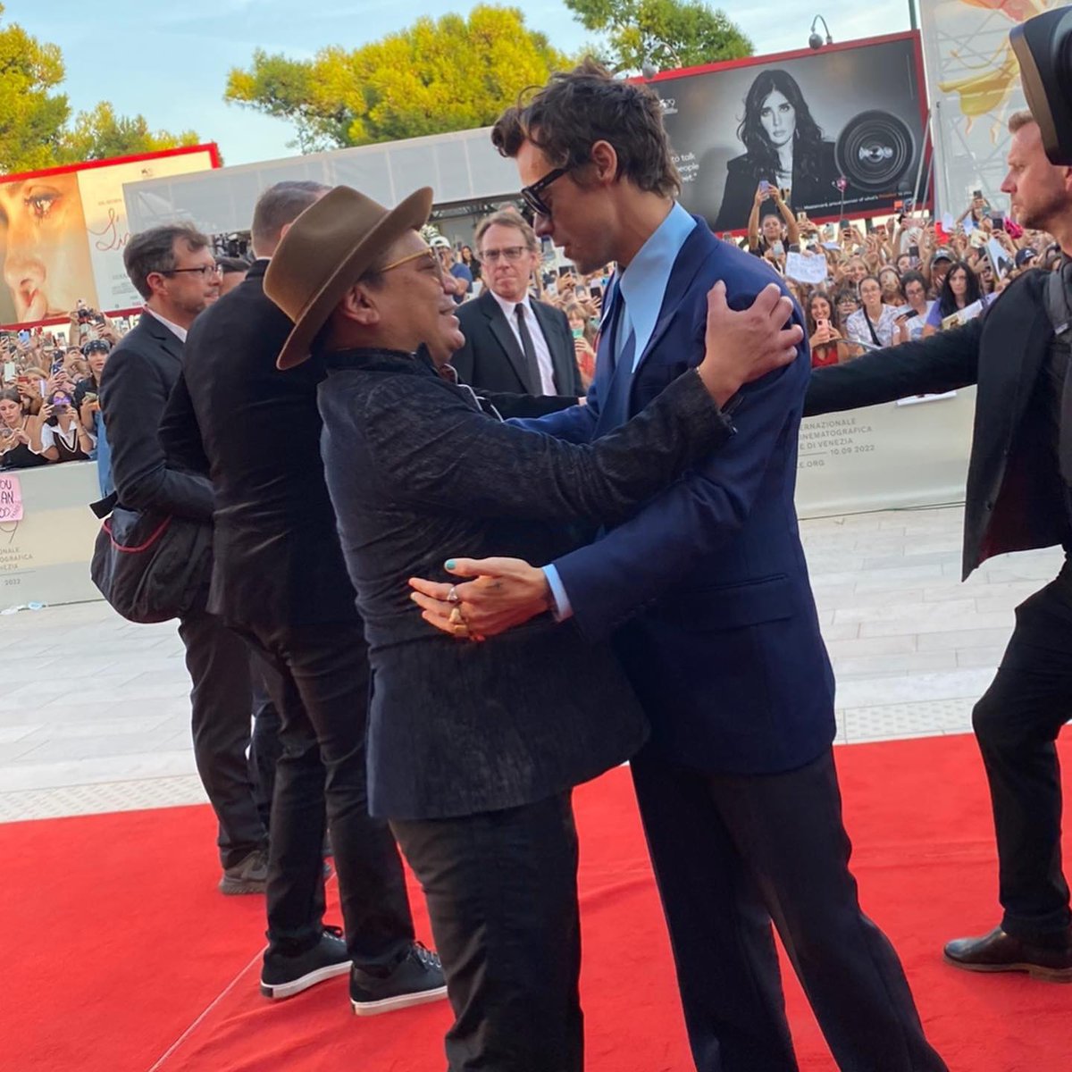Harry and DWD Cinematographer Matthew Libatique at the 79th Venice International Film Festival - September 5 (via ariannephillips)