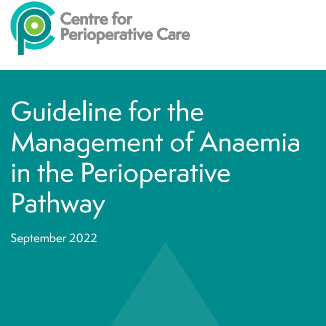 We are delighted to see the publication of the <a href="/CPOC_News/">Centre for Perioperative Care</a> ‘Guideline for the Management of Anaemia in the Perioperative Pathway’ today. The guideline is the first full perioperative pathway for anaemia. Find out more and read the full guidance here: bit.ly/3R2BFrE