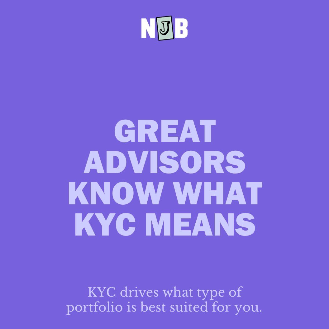 ntjustbenjamins's tweet photo. Great Advisors Know What KYC Means. #notjustbenjamins #benjamins #money #finance #moneymindset #moneywisdom #moneyactions #moneyhowtos #moneyknowledge #moneywhatsbetter #moneybehindthescenes #moneyrewards #knowyourclient #kyc #suitability #compliance https://t.co/S5Ohj5EXPQ