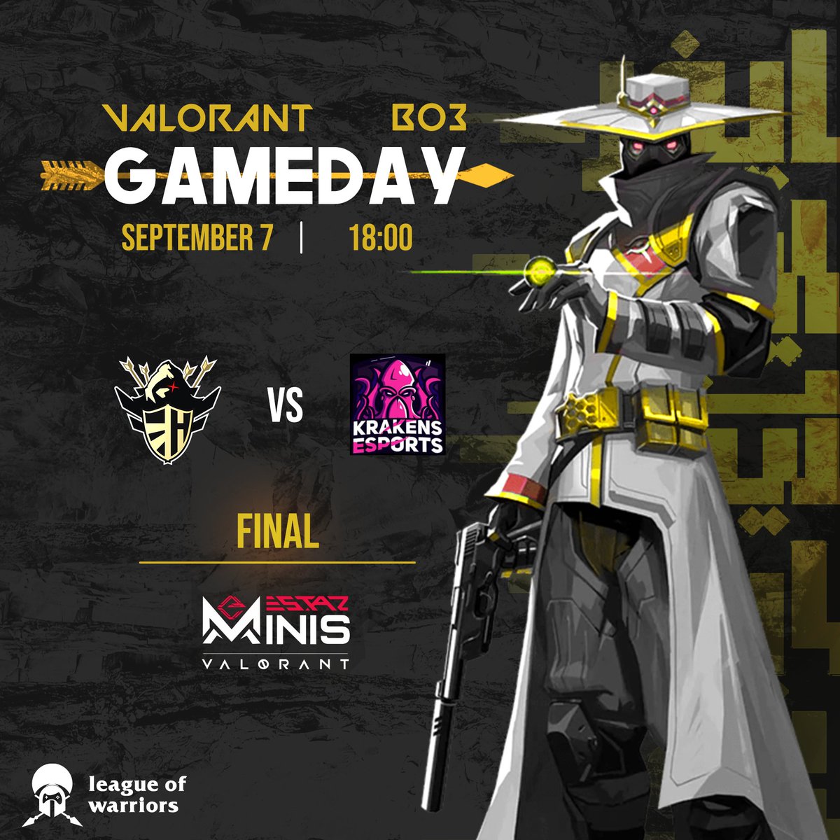 EldHunters's tweet photo. 🛡️ GAME DAY 🛡️

👑 The game of today - Finals !!

🏆 .Estaz Valorant Minis Tournament.
⚔️ .Against @KrakensEsports 
🗺 .BO3
🕣 .At 18:00 PM

❤️ Your support is always needed!

#ELDFTW #ELD https://t.co/LWDuvmVD7s