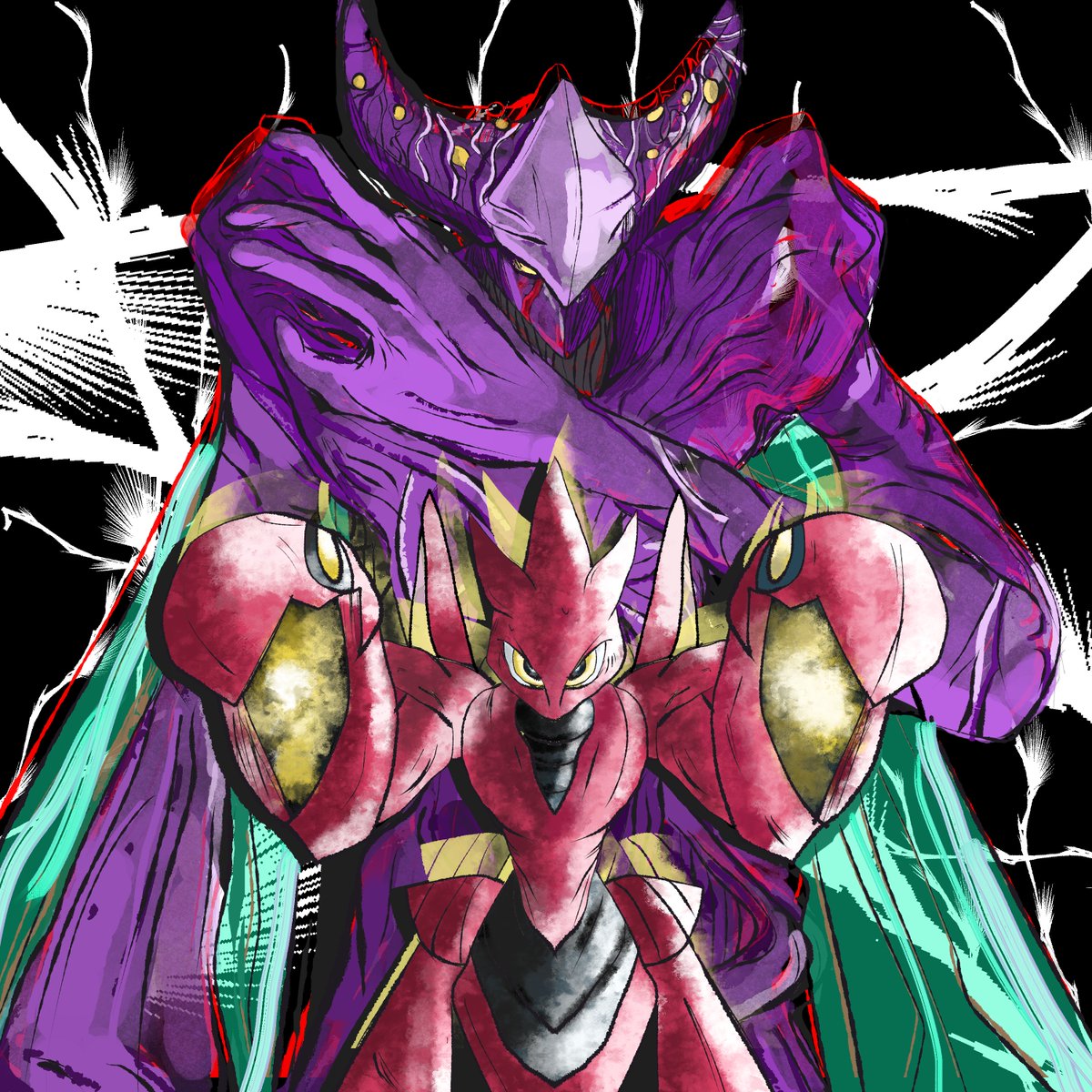 WyanpakuChake's tweet photo. Scizor and Angra Mainyu from SMT If...
#pokemon #smt #PokemonScarletViolet #ShinMegamiTensei #gamefreak #atlus #sega #scizor #angramainyu #pokemonxsmt #真・女神転生 #dx2 #smt_if #真・女神転生if #megaten #megamitensei https://t.co/vUr6DHLssr
