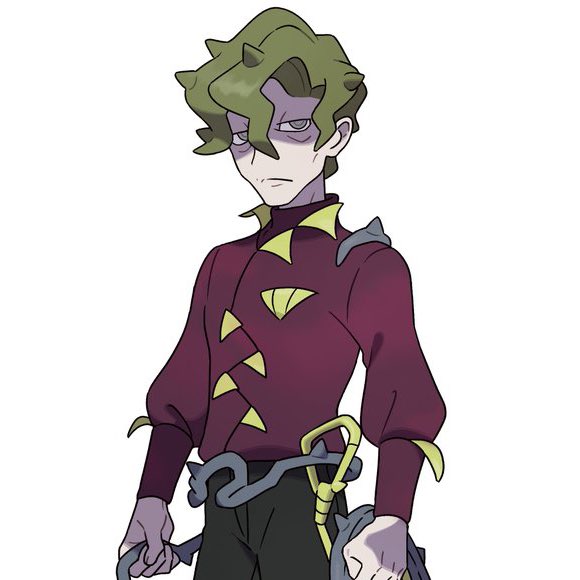 Touyarokii's tweet photo. I like how the new grass-type Pokemon leader doesn’t give off that typical ‘gentle &amp; happy’ grass-type vibes that the past trainers seem to. https://t.co/MMRjPQnPok