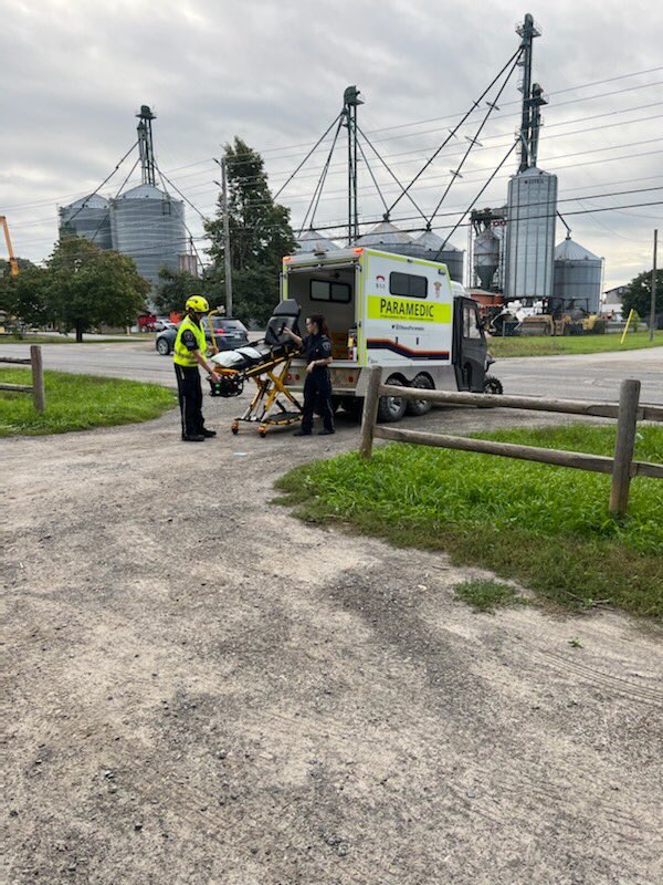 While paramedics were caring for the patient, our logistics staff promptly deployed our UTV to transport the pt to an awaiting ambulance. The hicker, a F50s, sustained non-life-threatening injuries and taken to the hospital in stable condition. Thank you <a href="/ottfire/">Ottawa Fire Services</a> for the help!