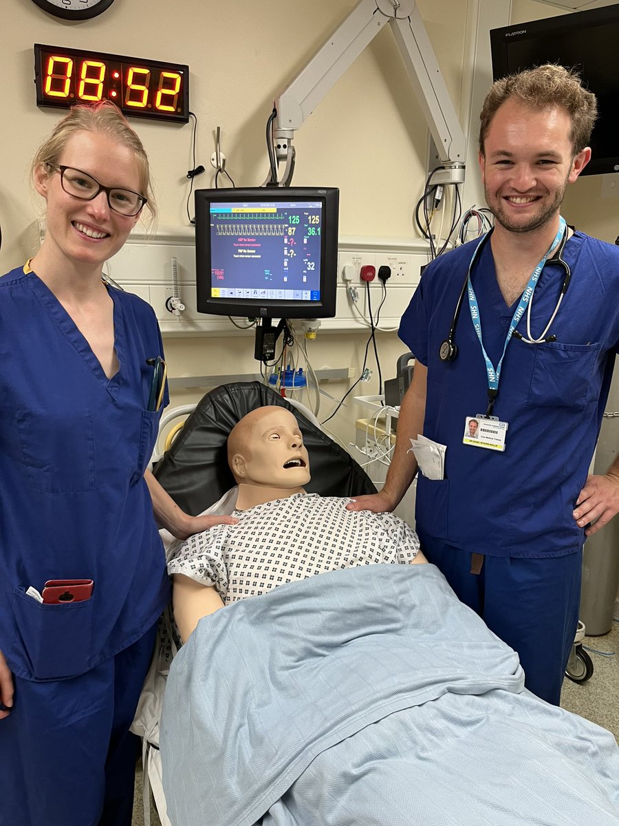Today we kicked off our new IMT simulation programme with a tricky cardiac and respiratory scenario. The candidates did really well and were still smiling at the end. #simwessex #imtdoctors #teamuhd