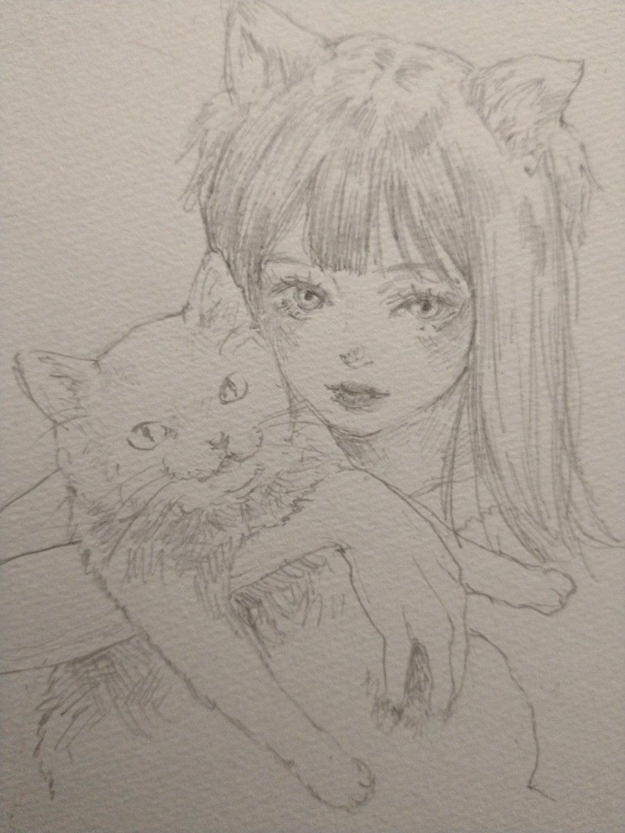 久しぶりの鉛筆で落書きスケッチ𓃠✎ 