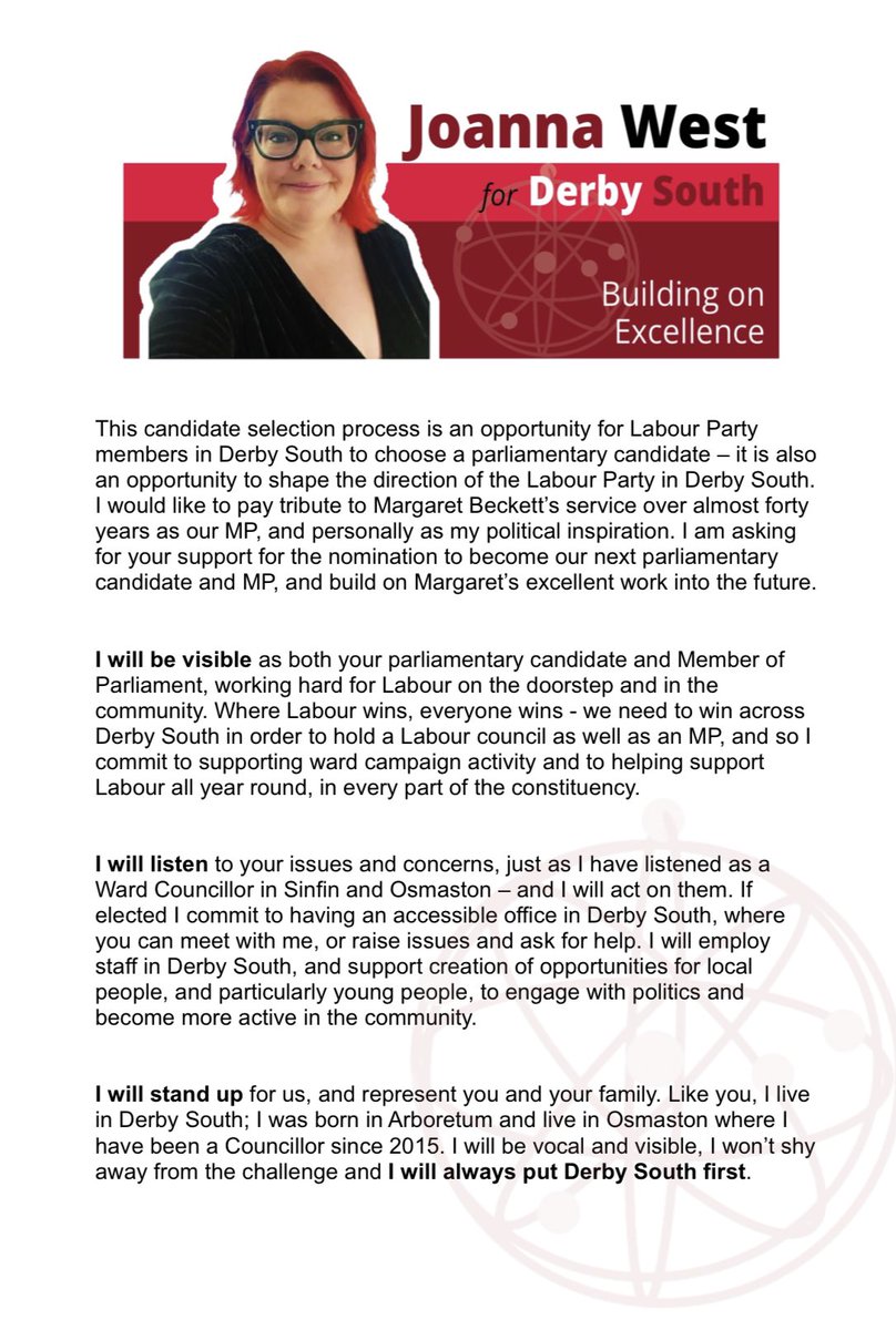 JoannaWestUK's tweet image. For those of you unable to make, or unaware of, the Members Meeting last night, this is the leaflet I distributed. 

If you have any questions please don’t hesitate to contact me. #DerbySouth #BuildingOnExcellence #ForTheFuture #VocalAndVisible