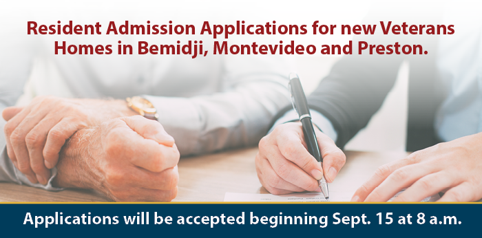 MNVeteran's tweet photo. Another major milestone is approaching for our three new Veterans Homes in Bemidji, Montevideo and Preston: beginning Sept. 15 you can submit a Resident admission application. Learn more here: https://t.co/fwZpbVjbCG https://t.co/Bb6Yt7YMZo
