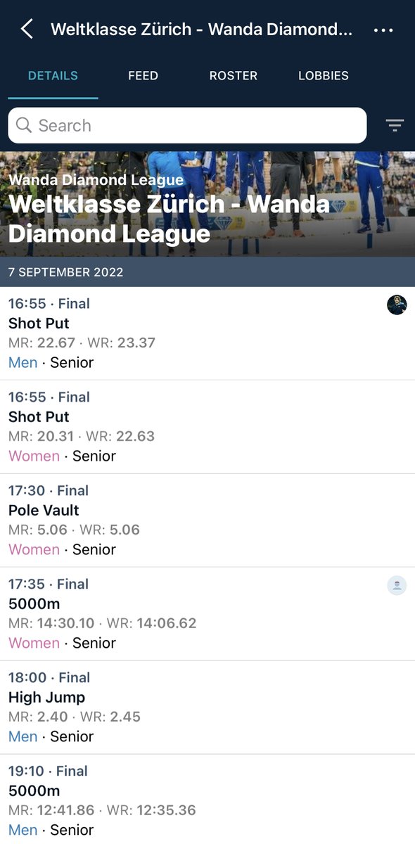 ROSTER ATHLETICS (@rosterathletics) on Twitter photo The time schedule for Day 1 <a href="/Diamond_League/">Wanda Diamond League</a> Final.
Follow the L I V E results in the <a href="/RosterAthletics/">ROSTER ATHLETICS</a> app📲 The time schedule for Day 1 <a href="/Diamond_League/">Wanda Diamond League</a> Final.
Follow the L I V E results in the <a href="/RosterAthletics/">ROSTER ATHLETICS</a> app📲
