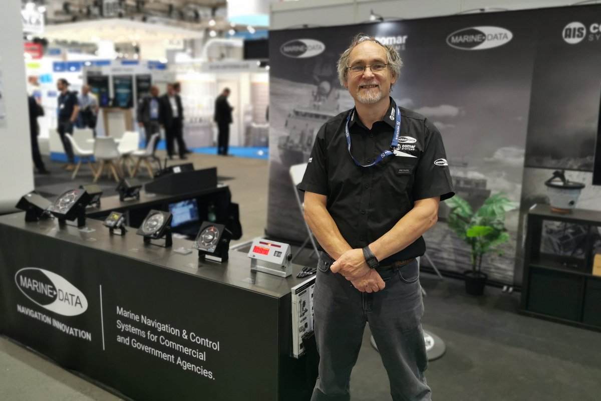 MarineDataUK's tweet photo. Our Product Design Engineer, Phil has been with Marine Data Systems for over 30 years, and is the wizard behind the software and electronics in all our products. 
He's here to answer any technical questions you may have on our stand at SMM, stand B6-617.

#SMM #maritime #shipping https://t.co/h4GamUrZGj