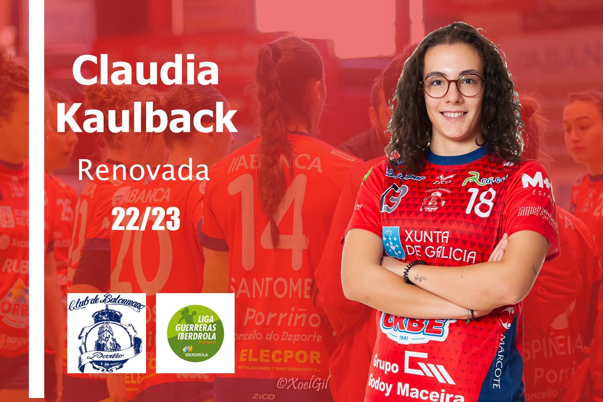 BmPorrino's tweet photo. As nosas últimas renovacións para esta tempada na #LigaGuerrerasIberdrola veñen dende o central e o extremo dereito🤾‍♀️

👉 A pesar das súas lesións, Anthia Espiñeira (@anthiaespi ) e Claudia Kaulback (@ClauKaulback ) estarán un ano máis nas nosas filas https://t.co/fos9cDNeaP