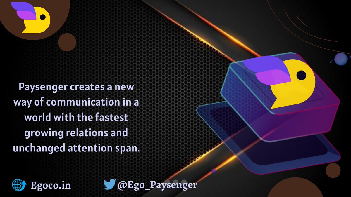 DeeDominic6's tweet photo. 🥏 With @Ego_Paysenger you can request communication with a favorite person by choosing a preferable format. Whether through 
✅Chat 
✅a Conference
✅or just a Video Greeting.
$EGO #Paysenger #Blockchain https://t.co/NCMS9Y2fk2