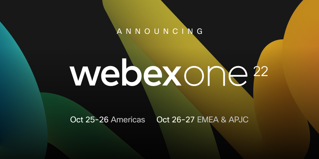 Whether you’re in IT, customer success, marketing or any other field, #WebexOne has something for you! 

Join me October 25-26 for collaboration’s can’t-miss event. ➡️ cs.co/6014M36s6