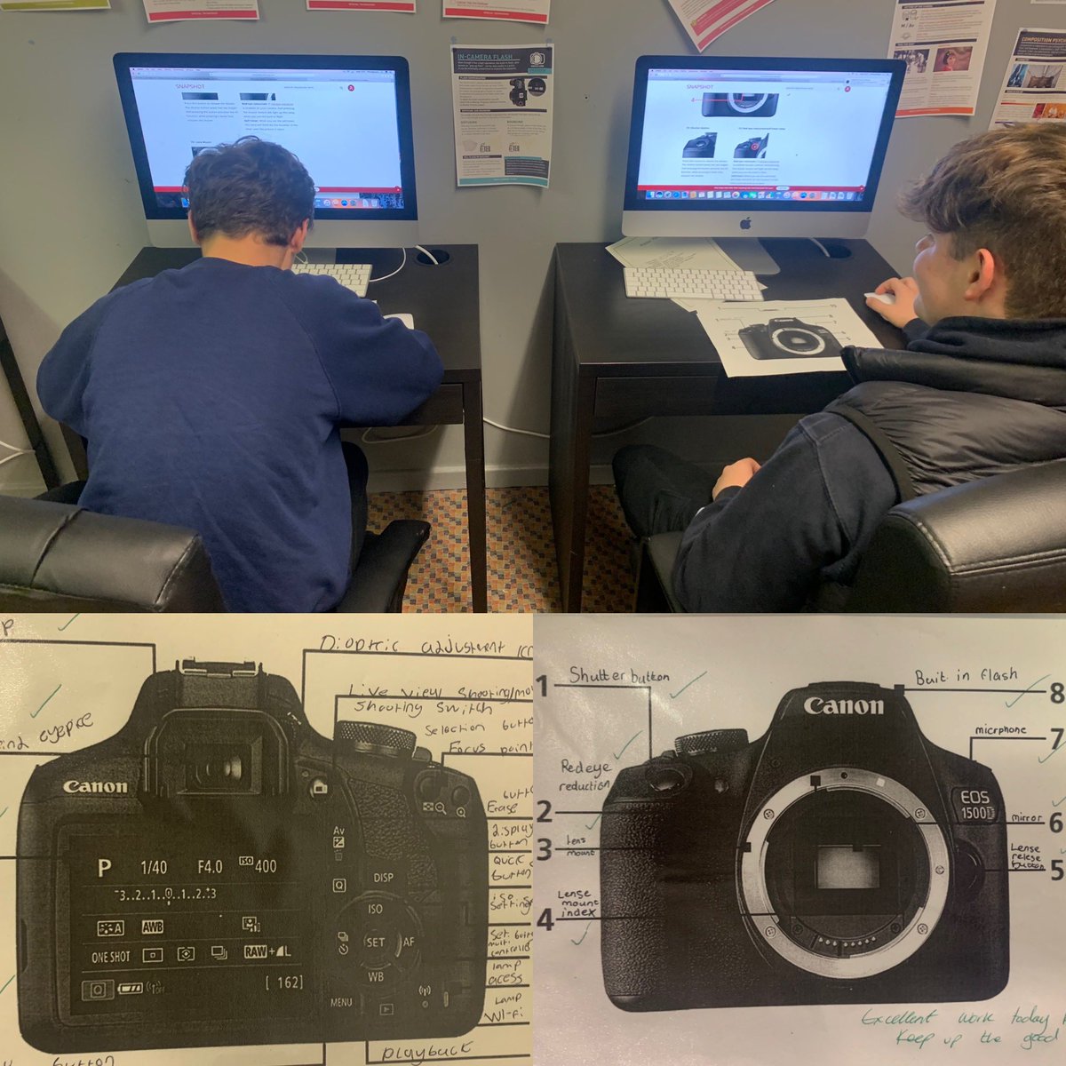 KatyCol84129639's tweet photo. A brilliant first photography lesson for the year 10 boys today. Today we have looked at the anatomy of a camera 📸 @bolton_pru @LeverParkSchool #youngphotographers #photography https://t.co/gr2T8fgKkm
