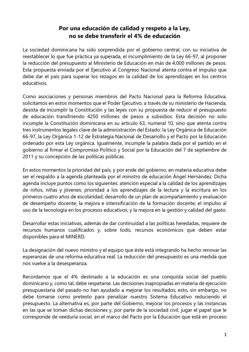 Centrojuanxxiii's tweet photo. El Centro Juan XXIII y la sociedad civil siguen atentos al cumplimiento de la ley de educación y el 4%

#educacion #educacionrd https://t.co/9Pxtj4S9Mu
