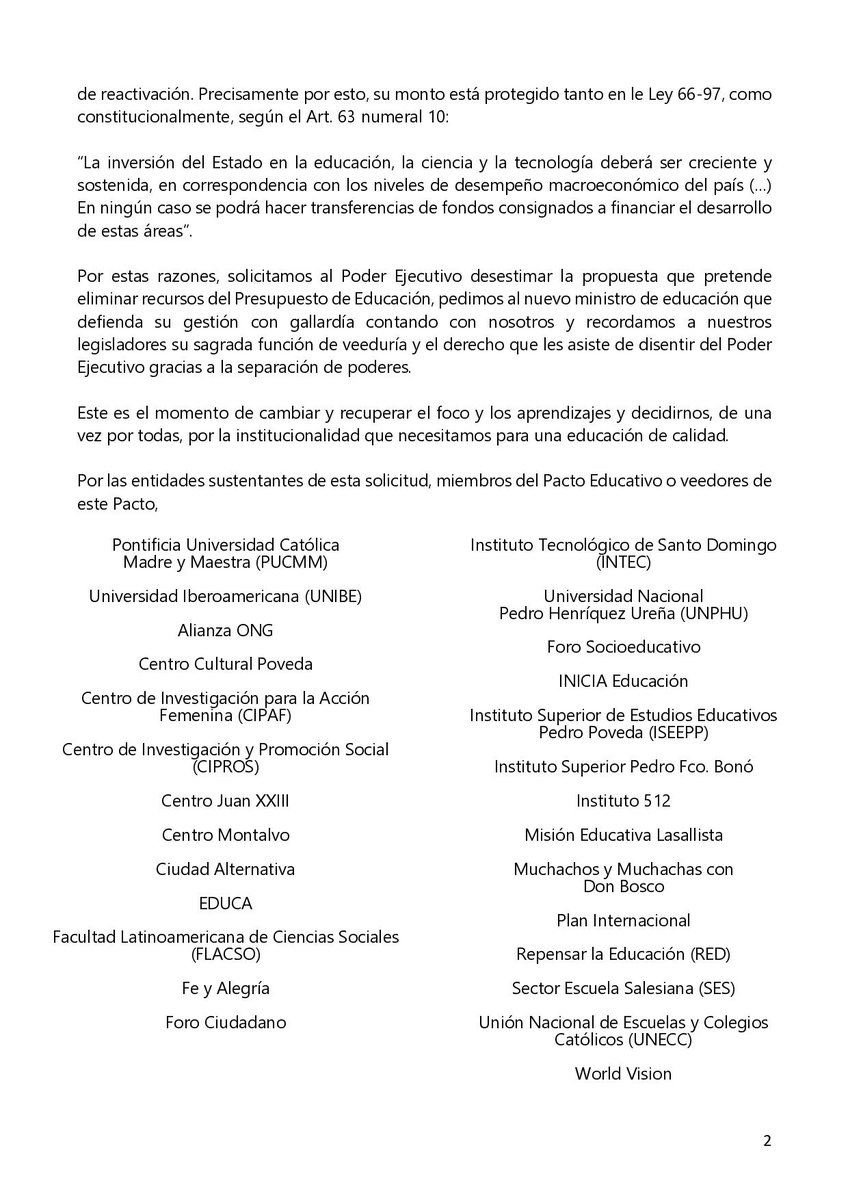 Centrojuanxxiii's tweet photo. El Centro Juan XXIII y la sociedad civil siguen atentos al cumplimiento de la ley de educación y el 4%

#educacion #educacionrd https://t.co/9Pxtj4S9Mu