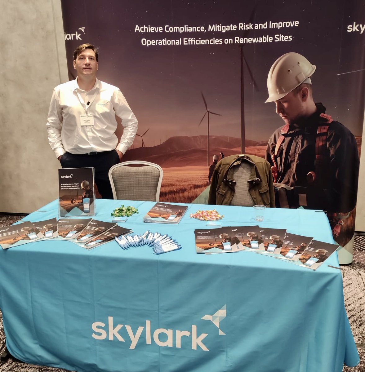 Skylark is pleased to be speaking about achieving compliance, mitigating risk and improving operational efficiencies for the #windenergy sector at the #Onshore2022 #Wind Conference in Glasgow today.  bit.ly/36GYkEL #renewableenergy  #windpower