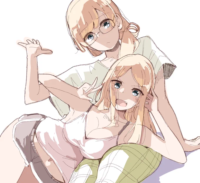 今日はなかよし?双子姉妹のお誕生日#はるかなレシーブ #はるかな 
