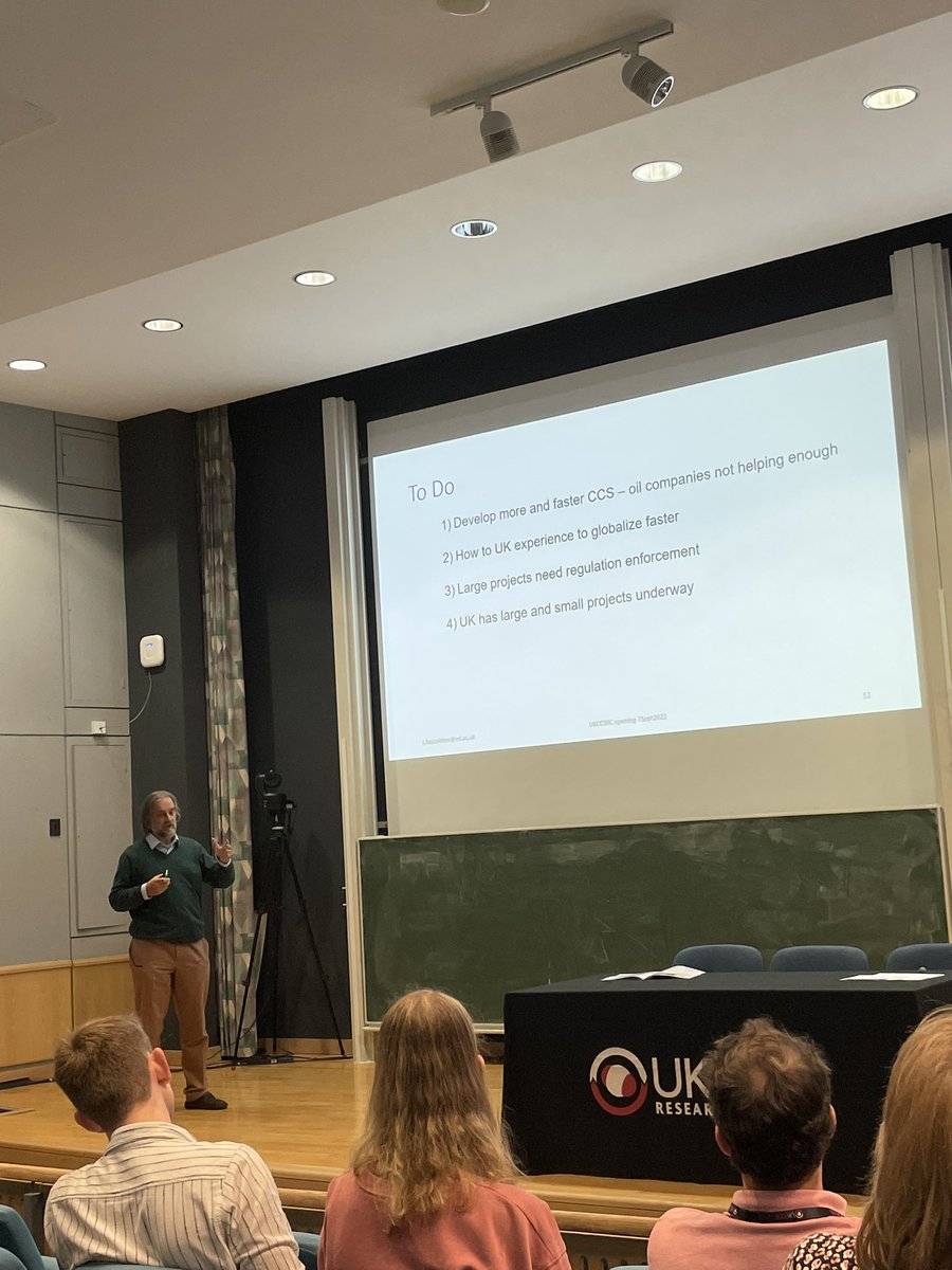 serapozmen53's tweet photo. We have heard about some of the  CCS projects in @Haszeldine’s welcome speak at @UKCCSRC conference at @EdinburghUni #UKCCSRC2022 https://t.co/Bq2BOswUea