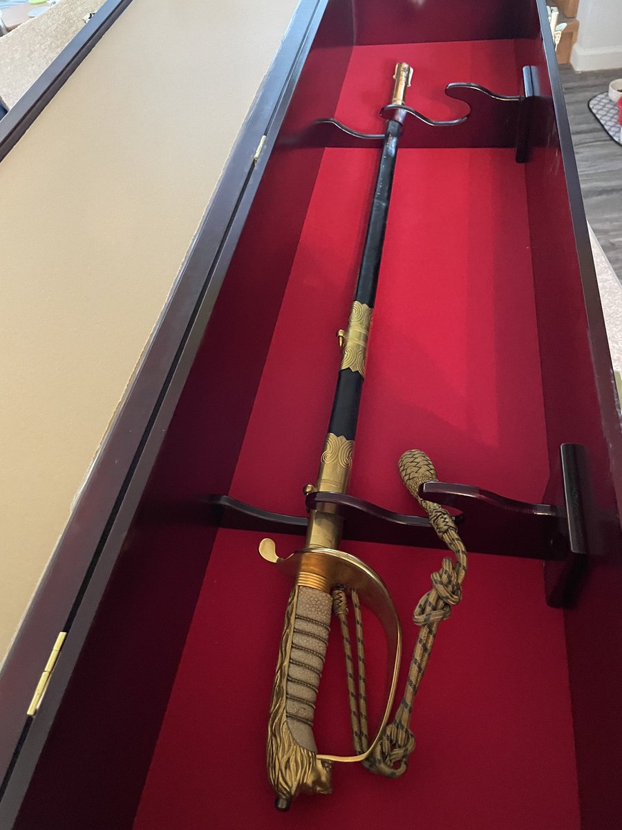 All the way from Wales to it’s final resting place.
My dad’s naval sword (circa 1930’s/40’s) finally comes home.