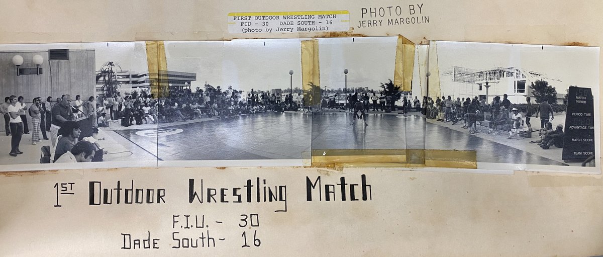 FIUSPCUA's tweet photo. The answer is D.5. In the university's opening year @FIUAthletics debuted 5 intercollegiate sports - soccer, wrestling, baseball, tennis &amp; golf.
#FIUArchives @FIULibraries 
FIU Sunblazers Scrapbook, 1972-1974, Item 1. University Archives, UA500. Florida International University. https://t.co/ehkeYui4l7