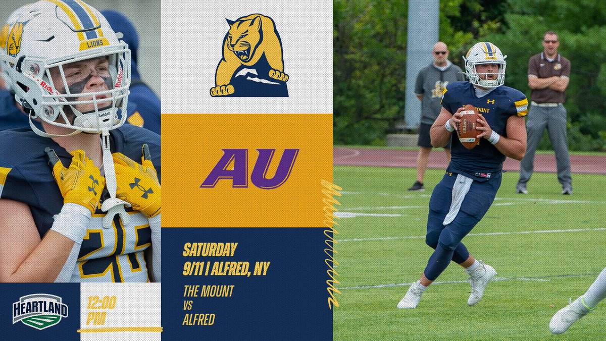 🏈 | #GAMEDAY | <a href="/MSJ_FB/">Mount St. Joseph Football</a>
🆚 | <a href="/AUSaxons/">Alfred University Saxons</a>
📍 | Yunevich Stadium
⏰ | 12:00 PM
📺 | bit.ly/3RqM7JR
📊 | bit.ly/3RqM7JR

#DEFENDtheMOUNT #TheHeartofD3 
#MountUp 
#ClimbHigher