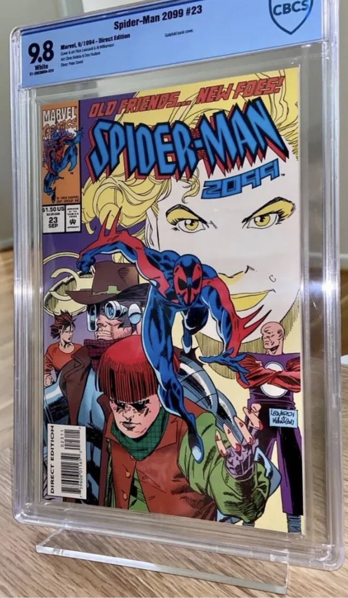 PMakCortopassi's tweet photo. Check out Spider-Man 2099 #23 - 1st appearance of Risquรฉ - CBCS 9.8 - Brand New Slab! https://t.co/b5Rag4pp2l #eBay via @eBay #keyissuecomic #comic #comicbooks #comicslabs #gradedcomics #ezekielacquisitions #spiderman https://t.co/MO4rZXN5Kg