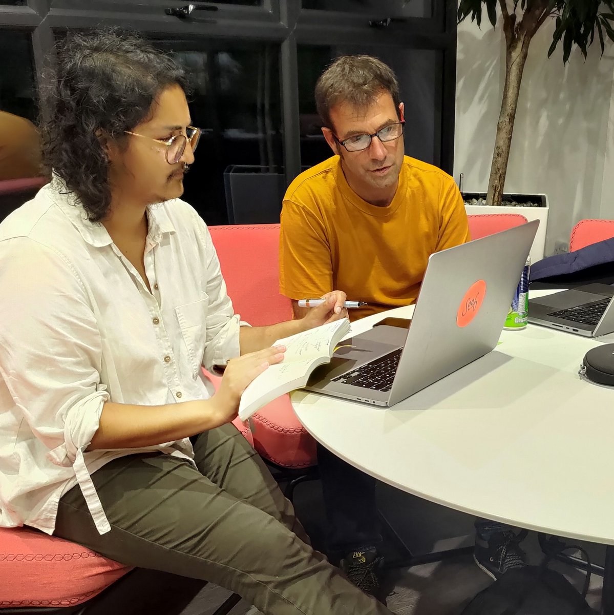 CodebarBrighton's tweet photo. Yesterday's workshop at @mpbcom was marvellous again. Laughter and concentrated faces in equal measure. Looking forward to the next one already? We will be at @gene_commerce on the 20th! https://t.co/yE2WMLU2hi