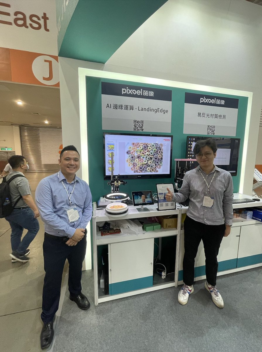 LandingAI's tweet photo. It was great to see everyone at #Automation Taipei! 

Thank you to our partners D-Edge and VS Tech for hosting us in your booths. 

Learn more about D-Edge: https://t.co/ywXT61wjZM
Learn more about VS Tech: https://t.co/SKAmGfm3o9

#DeepLearning #ComputerVision https://t.co/W4KjY2khOe
