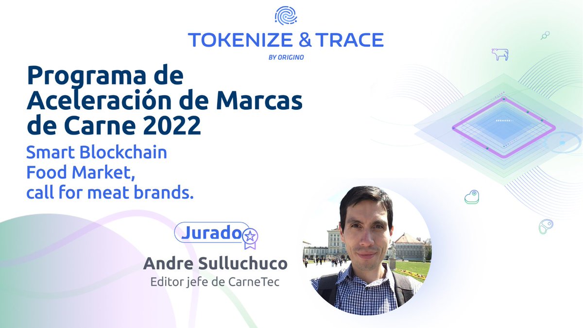 andre_324's tweet image. ¡Les tengo una noticia! Formaré parte del Jurado del Programa de Aceleración de Marcas de Carne 2022.

@Origino_io lanzó una convocatoria para emprendimientos de marcas de #carne #argentina, que desean hacer una #trazabilidad #ampliada de sus productos con blockchain. ¡Que honor!