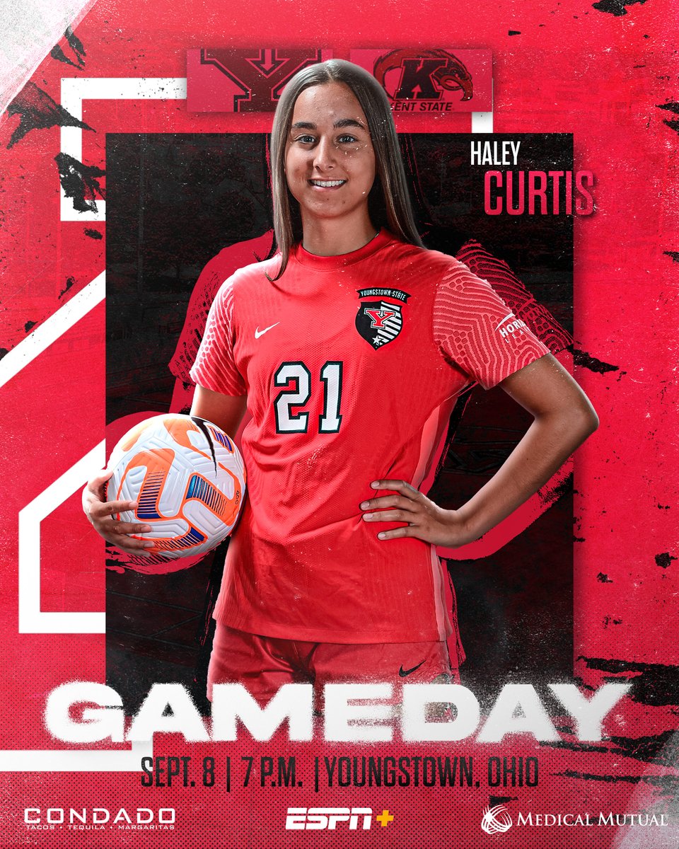 GAMEDAY!!!

We host the Golden Flashes in our final non-league match of the year.! 

🆚 Kent State
🕖 7 p.m.  
📍 Youngstown, Ohio 
🏟 Farmers National Bank Field
📺 ESPN+

#GoGuins #HLWSOC