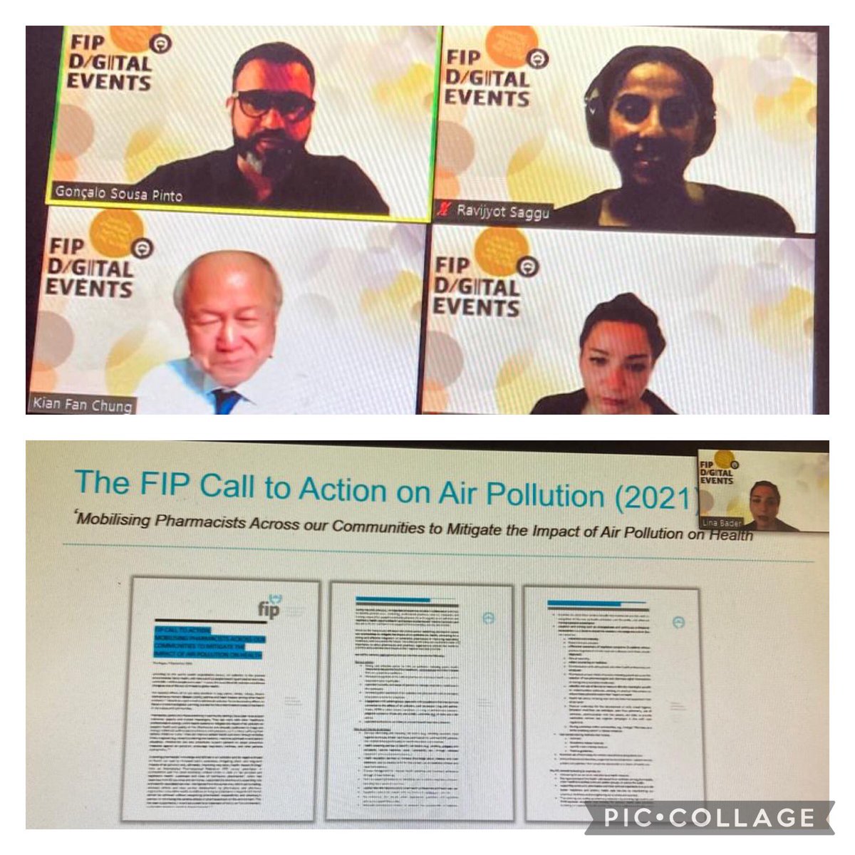 RavijyotSaggu's tweet photo. Honoured to be part of @FIP_org global webinar&panel today discussing impact of #climatechange to #respiratory &planetary health. Pharmacy teams play important supportive role to mitigate.Thanks to @DrLinaBader Nour & rest of team #AirPollution #inittogether #weonlyhaveoneplanet https://t.co/0q6FCK3dK2