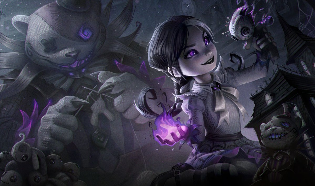 LoLColombiaCo's tweet photo. #LeagueOfLegends 🖥️ | ¡Conoce los aspectos de la nueva linea Noche de Miedo! 🎭

👉🏻 Draven Noche de Miedo  🌑 
👉🏻 Annie Noche de Miedo 🌑 
👉🏻 Urgot Noche de Miedo 🌑 

💬 ¿Vas a adquirir algún aspecto de esta nueva linea? https://t.co/Ok3AcL5QKf