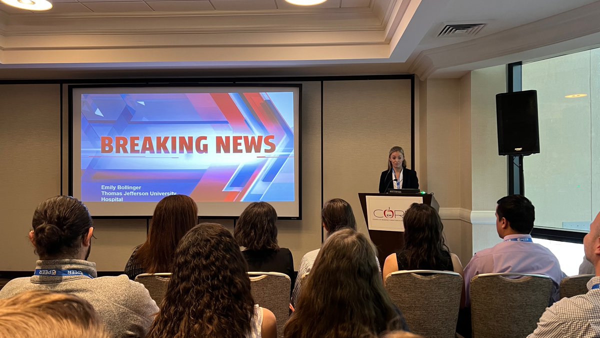 Get to know us! Celebrating EM resident Dr. Emily Bollinger (then a PGY2) presenting at the CORD CPC semi-final competition in San Diego in March, 2022 #JeffGME <a href="/RobinNaplesMD/">Robin Naples</a> <a href="/JeffEMRes/">Jefferson EM Residency</a>
