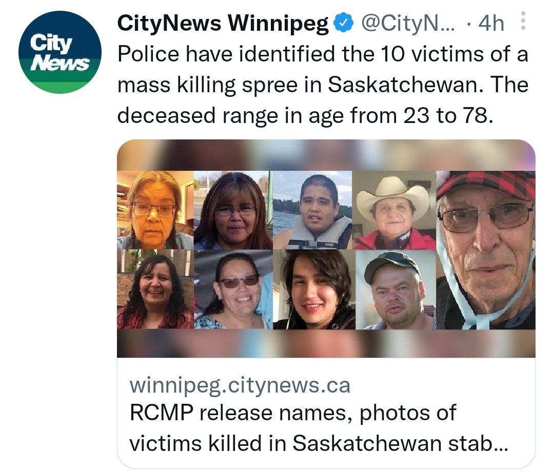 One of my friends on Facebook pointed out the difference between APTN and Citynews. I always wonder how many people it passes by before it publishes. I'm guessing at least 3.