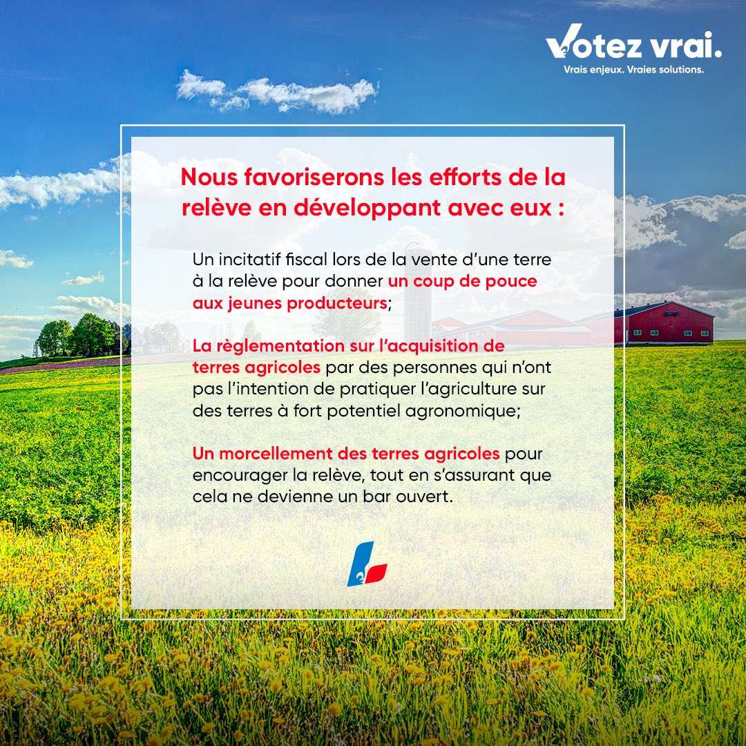 chantalgag's tweet photo. Le @LiberalQuebec a un plan pour aider les régions à faire face aux enjeux d’actualité, comme la crise climatique et financière. 🌾🌏
Pour en savoir plus sur notre plateforme : https://t.co/0hNR0sQMkZ https://t.co/sltGSys141