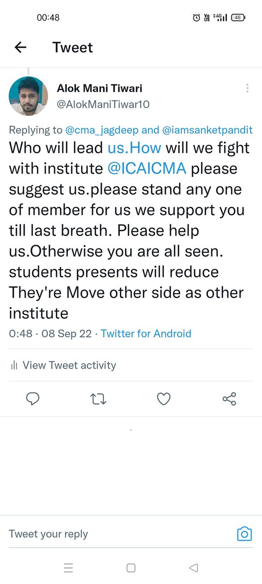 AlokManiTiwar10's tweet photo. @NSK_Associates @ICAICMA @indCMAs @AICMAA @guru_practice @fcmapandey @SK_Sharma89 @prabhakarks2017 @navneetic @cmaclubindia @rajanikant_1990 @ICAICMA @Nirc_Cma @Nirc_Cma @IBhubaneswar  @icmaiwirc @PMOIndia @MCA21India @DM_PRAYAGRAJ #helpus https://t.co/frlzZWnxjs