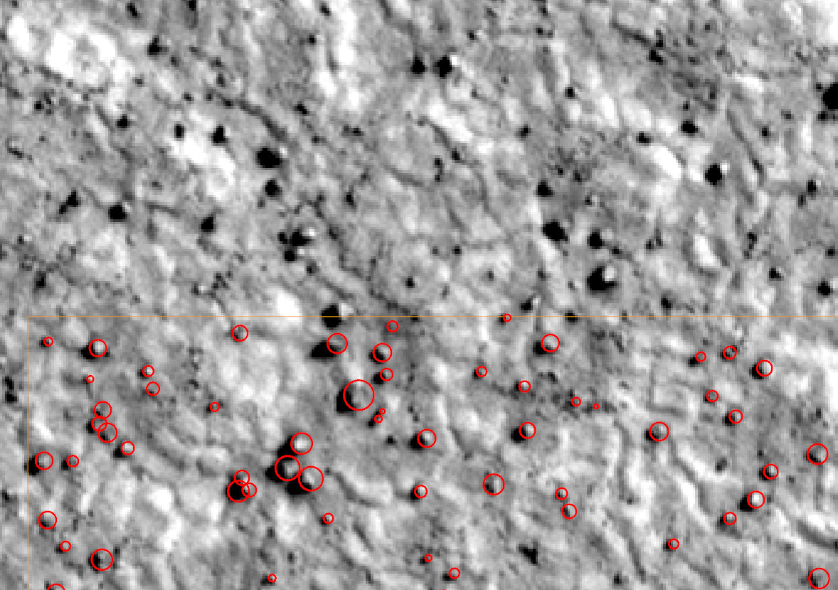 BaylorGeo's tweet photo. Recently, Dr. Don Hood, a post-doc with @BaylorPlanetary, published a paper developing a boulder counting algorithm. "Mars is littered with large boulders, most of which are the result of the many impact craters that dot its surface. These boulders can stay at the surface for... https://t.co/O50yslCNsE