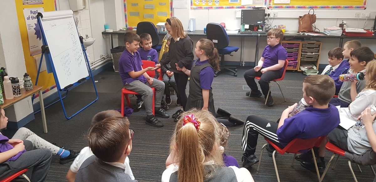 Darnley_Primary's tweet photo. Primary 4a had a blast in drama this week. We were acting out resolutions to travel problems. We worked on our facial expressions, body language and tone of voice. Everyone did an amazing job! https://t.co/276e6LWGib