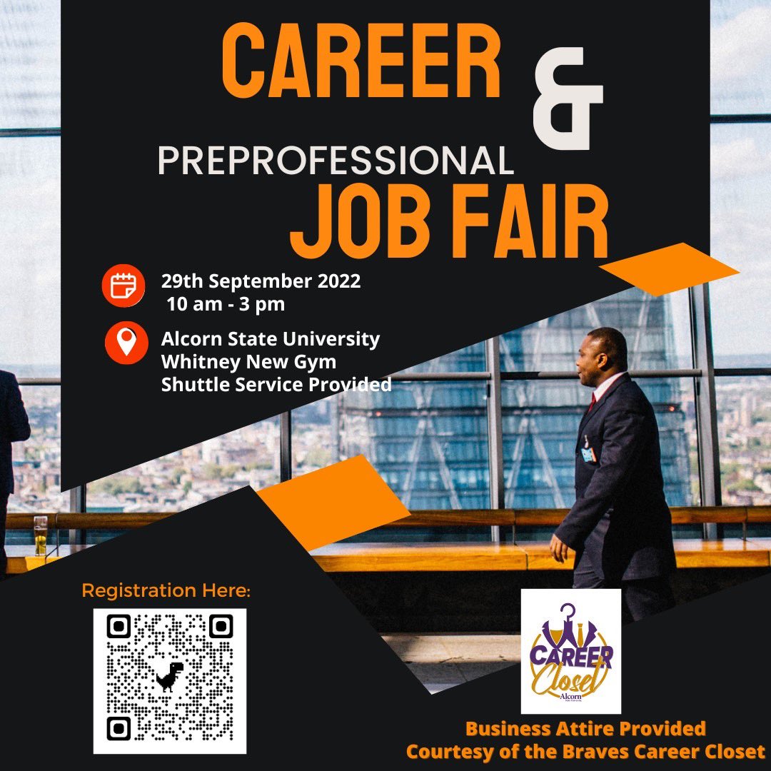ASUstudentgov's tweet photo. COME OUT‼️‼️ Alcorn's Fall 2022 Career, Employment, and PreProfessional Fair! On September 29, 2022, Whitney Gymnasium from 10:00 am - 3:00 pm. https://t.co/o8UWewsKql