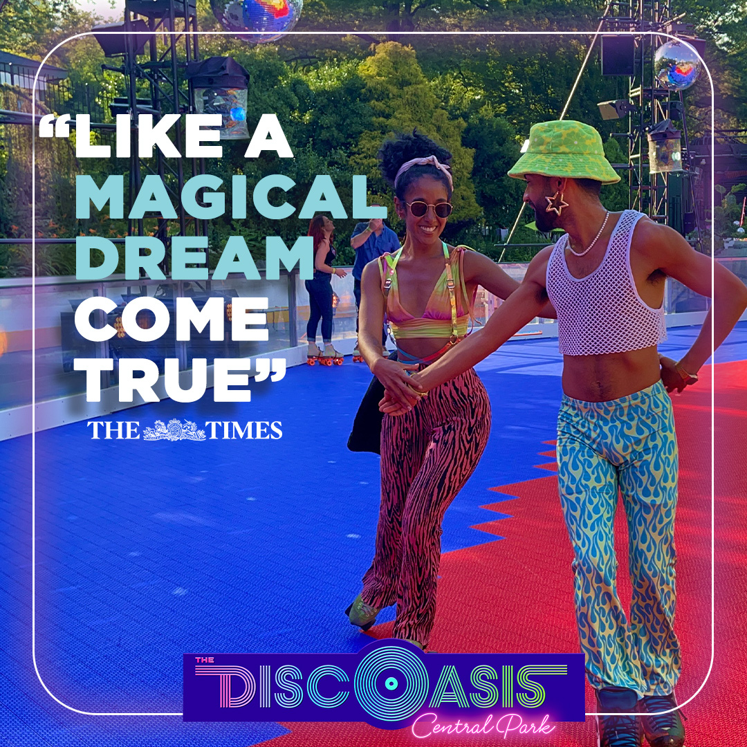 Live out your roller rink dreams with us at The DiscOasis! Don’t miss out on experiencing our glittering roller paradise yourself. 

Last chance NYC! Get your tickets today at thediscoasis.com
#discoasis #rollerskating #disco #wheremusicflowsmagicgrows #wollmanrinknyc