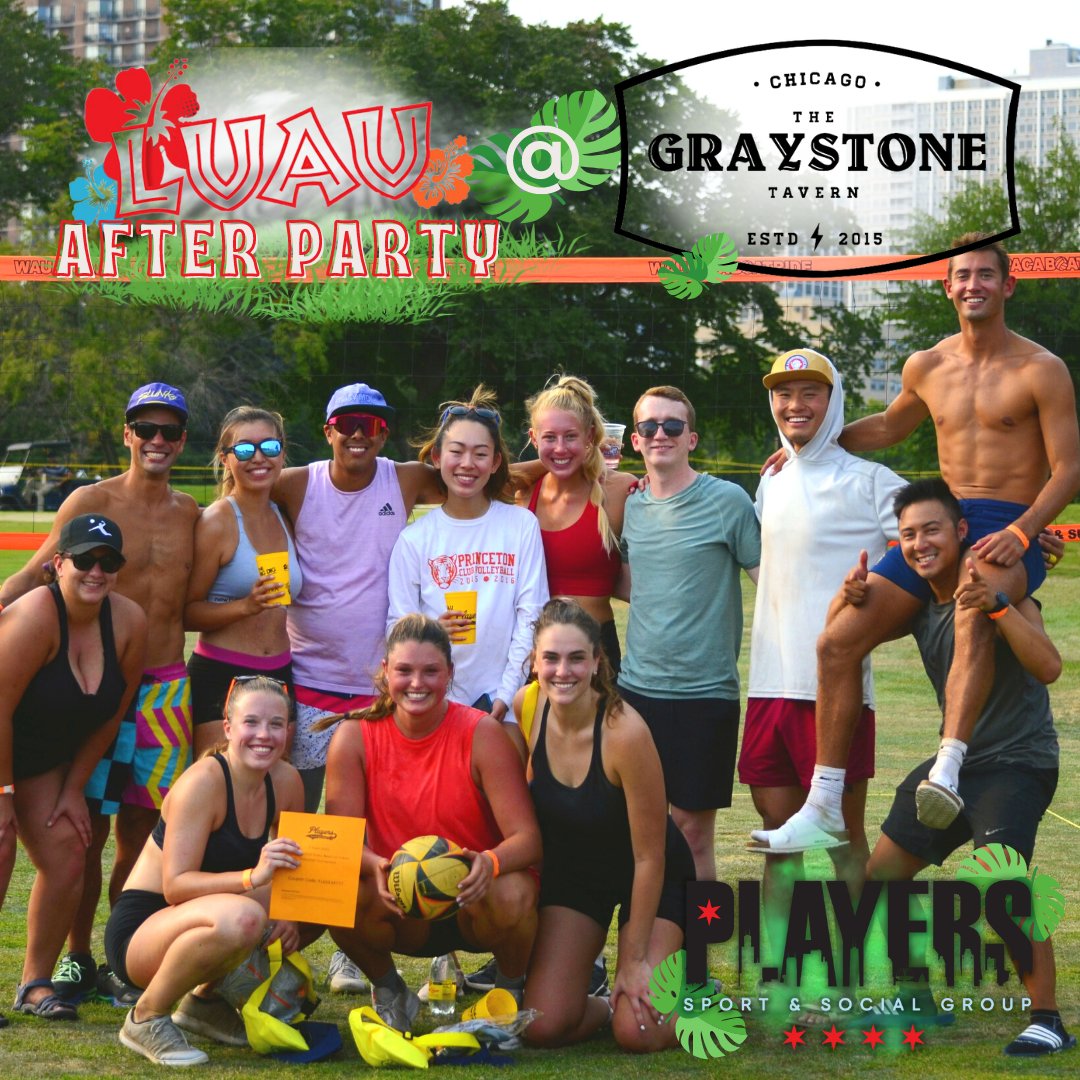 PlayersChicago's tweet photo. 📢 LUAU UPDATE 🌺 the official After Party will be at @graystonetavern! Keep your wristbands on post-Luau - specials include a round of @MichelobULTRA on us ($4 after that), $5 @budlight Seltzers, and Players Bombs w/ @westernsonvodka 👉 https://t.co/oEPzL6wBOa https://t.co/kqCo0V9ijN
