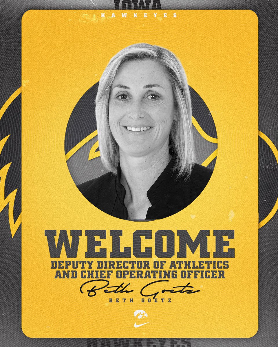 Welcome to the Hawkeye Family, <a href="/bgoetz12/">Beth Goetz</a>!  

Beth Goetz named Deputy Director of Athletics and Chief Operating Officer (COO) ⤵️
bit.ly/3D9Zl9D 

#Hawkeyes