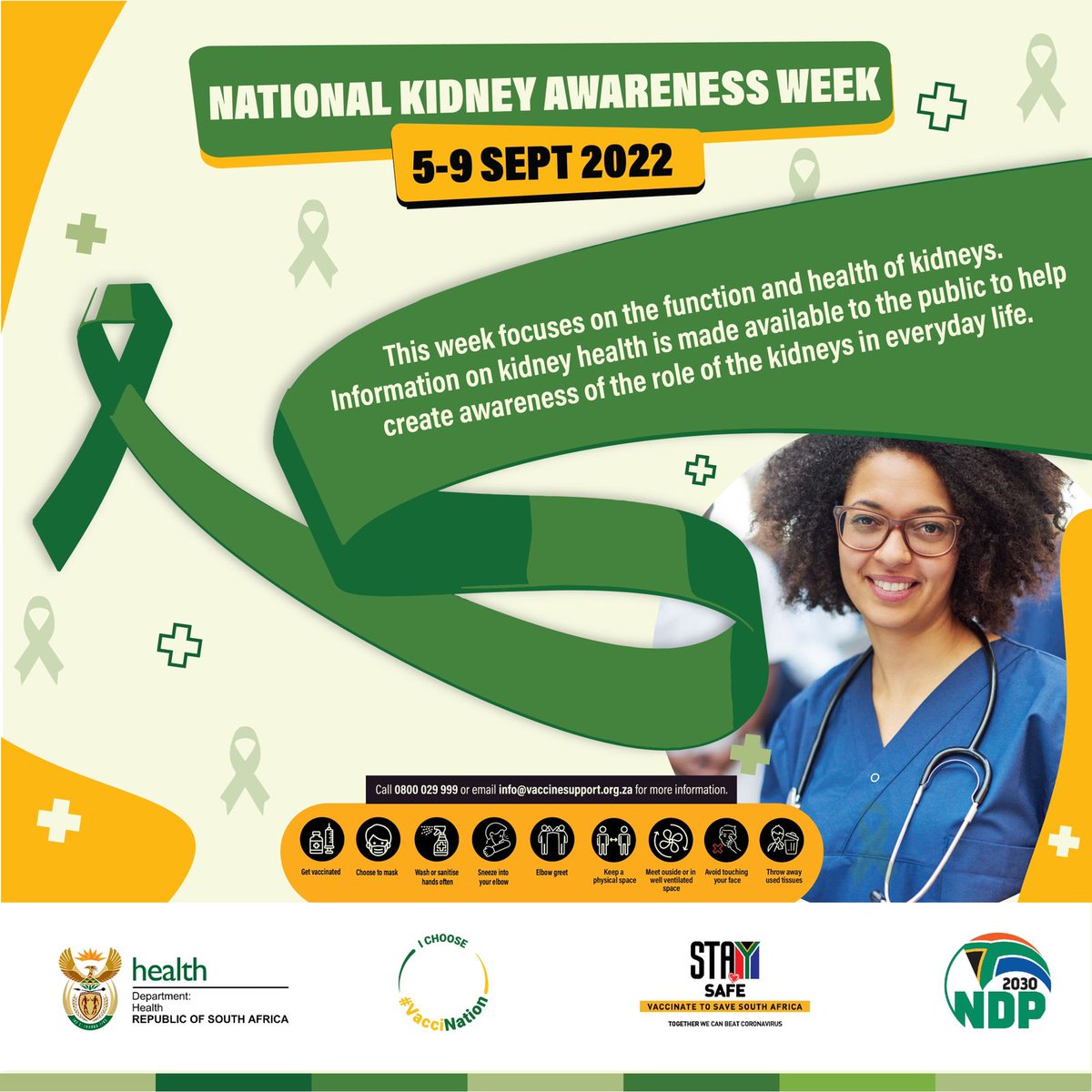 HealthZA's tweet photo. Build a kidney healthy lifestyle. Choose healthy habits daily such as  healthy foods and beverages you enjoy, physical activity like walking or taking the stairs to help you stay active &amp;manage your weight, or a sleep routine that helps you get enough rest #KidneyAwarenessWeek https://t.co/Ao86JELKwm