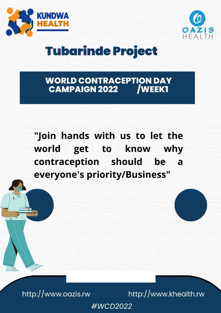 kundwahealth's tweet photo. To day marks the lauch of World Contraception campaign 2022 in partnership with @OazisHealth!Everyone's role is needed towards availing FP information and Services. https://t.co/UmJ9e0wNAN