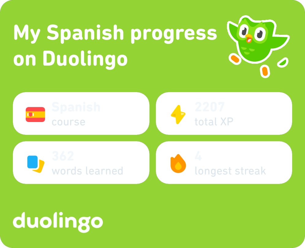 I *literally* can’t stop learning Spanish on Duolingo. Want to join the fun? It’s free! invite.duolingo.com/BDHTZTB5CWWKSU…