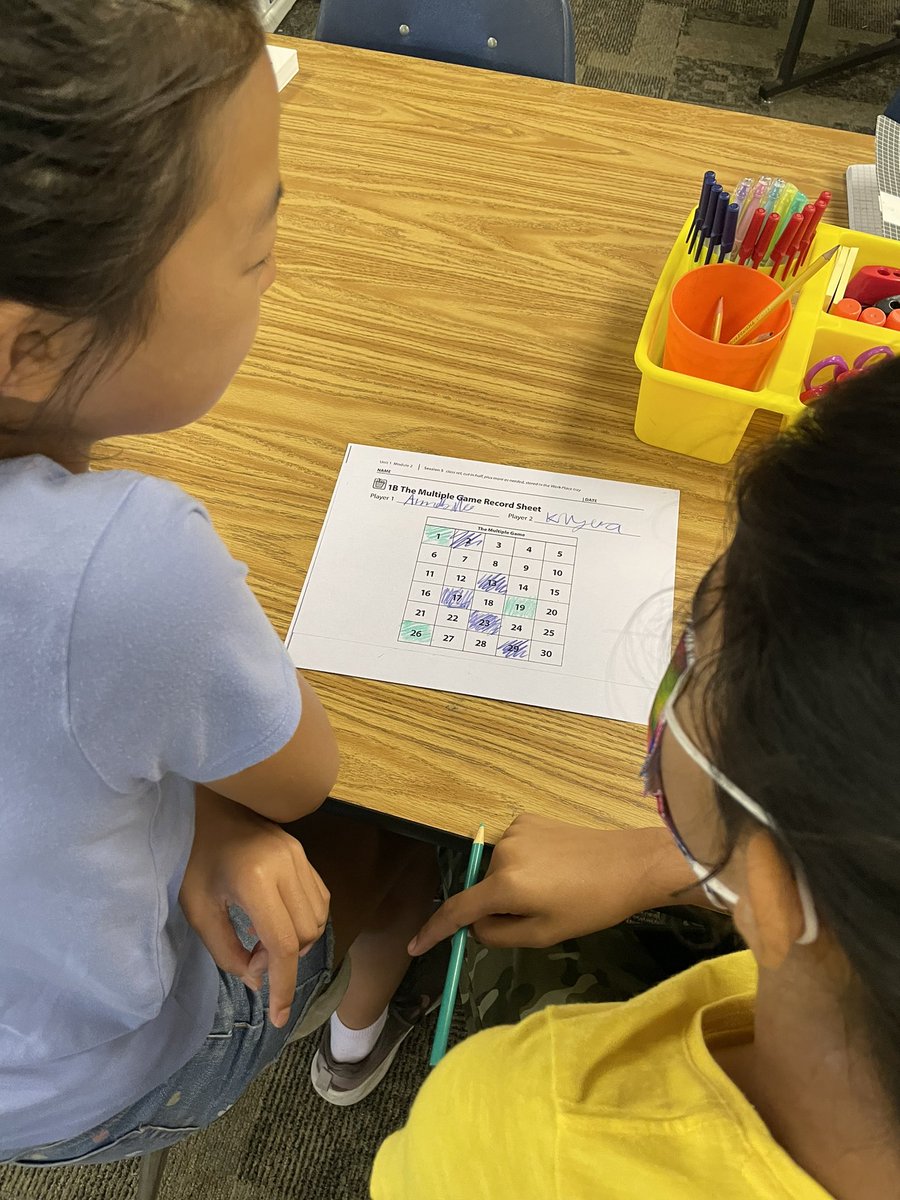 mrschingsclass's tweet photo. Thinking strategically about prime and composite numbers while playing “The Multiples Game” https://t.co/kd9mEsyFD1